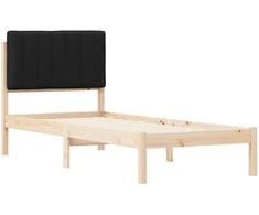 Lova Lovo rėmas su apmuštu galvūgaliu Juodas 80 x 200 cm