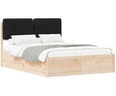 Lovo rėmas su apmuštu galvūgaliu Juoda 140 x 190 cm