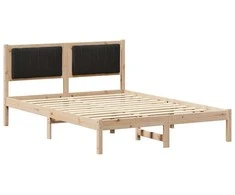 Lova Lovo rėmas su apmuštu galvūgaliu Juoda 140 x 190 cm