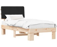 Lova Lovo rėmas su apmuštu galvūgaliu Juoda 75 x 190 cm