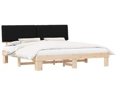Lovo rėmas su apmuštu galvūgaliu Juoda 200 x 200 cm