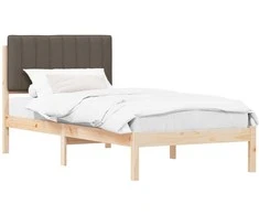 Lova Lovo rėmas su apmuštu galvūgaliu Natūrali ir taupe 90 x 200 cm