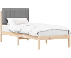 Lova Lovo rėmas su apmuštu galvūgaliu Šviesiai pilka 75 x 190 cm
