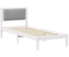 Lova Lovo rėmas su apmuštu galvūgaliu Šviesiai pilka 80 x 200 cm