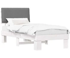 Lova Lovo rėmas su apmuštu galvūgaliu Šviesiai pilka 75 x 190 cm