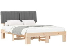 Lova Lovo rėmas su apmuštu galvūgaliu Šviesiai pilka 150 x 200 cm