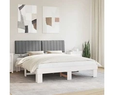 Lova Lovo rėmas su apmuštu galvūgaliu Šviesiai pilka 180 x 200 cm