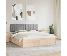 Lova Lovo rėmas su apmuštu galvūgaliu Šviesiai pilka 180 x 200 cm