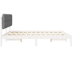 Lovo rėmas su apmuštu galvūgaliu Šviesiai pilka 200 x 200 cm