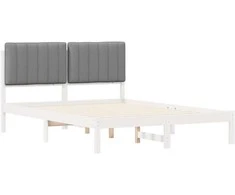 Lova Lovo rėmas su apmuštu galvūgaliu Šviesiai pilka 135 x 190 cm