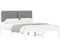 Lova Lovo rėmas su apmuštu galvūgaliu Šviesiai pilka 150 x 200 cm