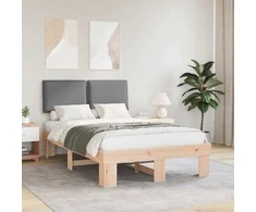 Lova Lovo rėmas su apmuštu galvūgaliu Šviesiai pilka 120 x 190 cm