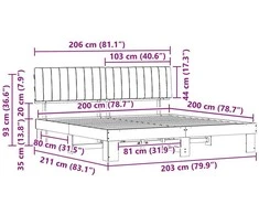 Lovo rėmas su apmuštu galvūgaliu Šviesiai pilka 200 x 200 cm
