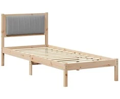 Lova Lovo rėmas su apmuštu galvūgaliu Šviesiai pilka 80 x 200 cm