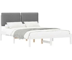 Lova Lovo rėmas su apmuštu galvūgaliu Šviesiai pilka 150 x 200 cm