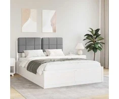 Lova Lovo rėmas su apmuštu galvūgaliu Šviesiai pilka 135 x 190 cm