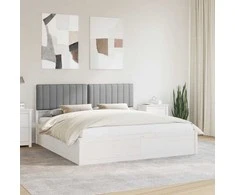 Lova Lovo rėmas su apmuštu galvūgaliu Šviesiai pilka 180 x 200 cm
