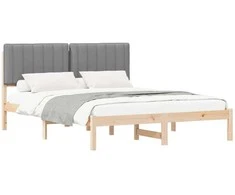 Lova Lovo rėmas su apmuštu galvūgaliu Šviesiai pilka 150 x 200 cm
