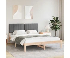 Lova Lovo rėmas su apmuštu galvūgaliu Tamsiai pilka 150 x 200 cm