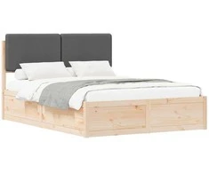 Lova Lovo rėmas su apmuštu galvūgaliu Tamsiai pilka 150 x 200 cm