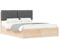 Lova Lovo rėmas su apmuštu galvūgaliu Tamsiai pilka 150 x 200 cm