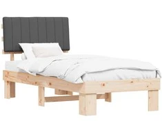 Lova Lovo rėmas su apmuštu galvūgaliu Tamsiai pilka 90 x 200 cm