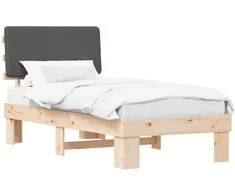 Lova Lovo rėmas su apmuštu galvūgaliu Tamsiai pilka 90 x 190 cm