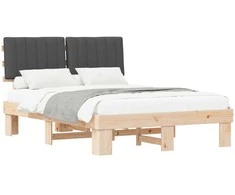 Lovo rėmas su apmuštu galvūgaliu Tamsiai pilka 140 x 200 cm
