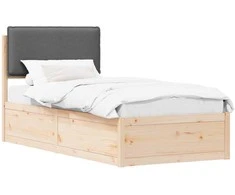 Lova Lovo rėmas su apmuštu galvūgaliu Tamsiai pilka 80 x 200 cm