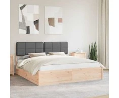 Lova Lovo rėmas su apmuštu galvūgaliu Tamsiai pilka 180 x 200 cm