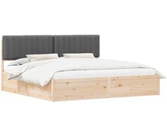 Lova Lovo rėmas su apmuštu galvūgaliu Tamsiai pilka 200 x 200 cm