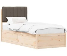 Lova Lovo rėmas su apmuštu galvūgaliu Taupe 80 x 200 cm