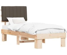 Lova Lovo rėmas su apmuštu galvūgaliu Taupe 80 x 200 cm