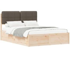 Lova Lovo rėmas su apmuštu galvūgaliu Taupe 140 x 190 cm