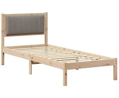 Lova Lovo rėmas su apmuštu galvūgaliu Taupe 75 x 190 cm