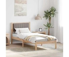 Lova Lovo rėmas su apmuštu galvūgaliu Taupe 75 x 190 cm