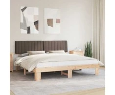Lova Lovo rėmas su apmuštu galvūgaliu Taupe 200 x 200 cm