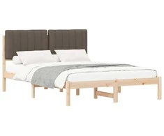 Lovo rėmas su apmuštu galvūgaliu Taupe 140 x 190 cm