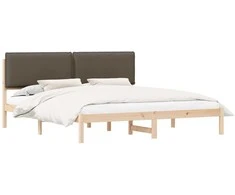 Lova Lovo rėmas su apmuštu galvūgaliu Taupe 180 x 200 cm