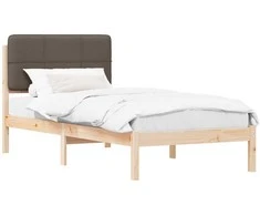 Lova Lovo rėmas su apmuštu galvūgaliu Taupe 75 x 190 cm