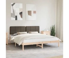 Lova Lovo rėmas su apmuštu galvūgaliu Taupe 180 x 200 cm