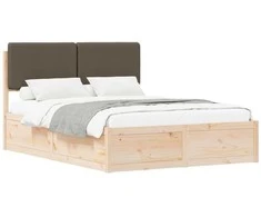 Lova Lovo rėmas su apmuštu galvūgaliu Taupe 135 x 190 cm