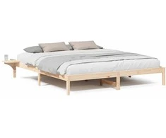 Lovos rėmas Natūrali 200 x 200 cm Kietos pušies mediena