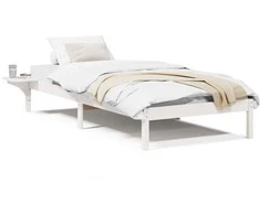 Lova Lovos rėmas Balta 90 x 190 cm Kietos pušies mediena