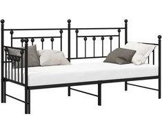 Lova Dienos lovos rėmas Juoda 80 x 200 cm Plienas
