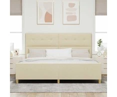 Lovos rėmas su galvūgalio Kreminė 200 x 200 cm audinys
