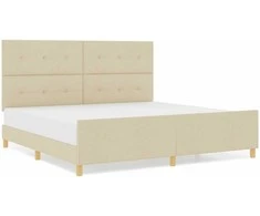 Lova Lovos rėmas su galvūgalio Kreminė 200 x 200 cm audinys