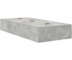 Lova su daiktų laikymo vieta Betono pilka 80 x 200 cm