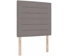 Kiemas lova su čiužiniu su LED Taupe 100 x 200 cm audinys