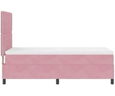LED Čiužinio Lova su čiužiniu Rožinė 90 x 200 cm Aksomas